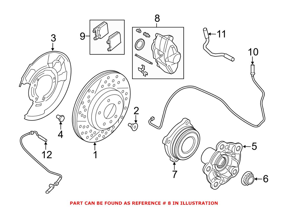 BMW Disc Brake Caliper - Rear Driver Left 34218046261